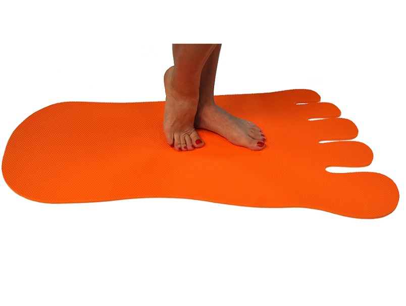 Tapis de sol pied orange